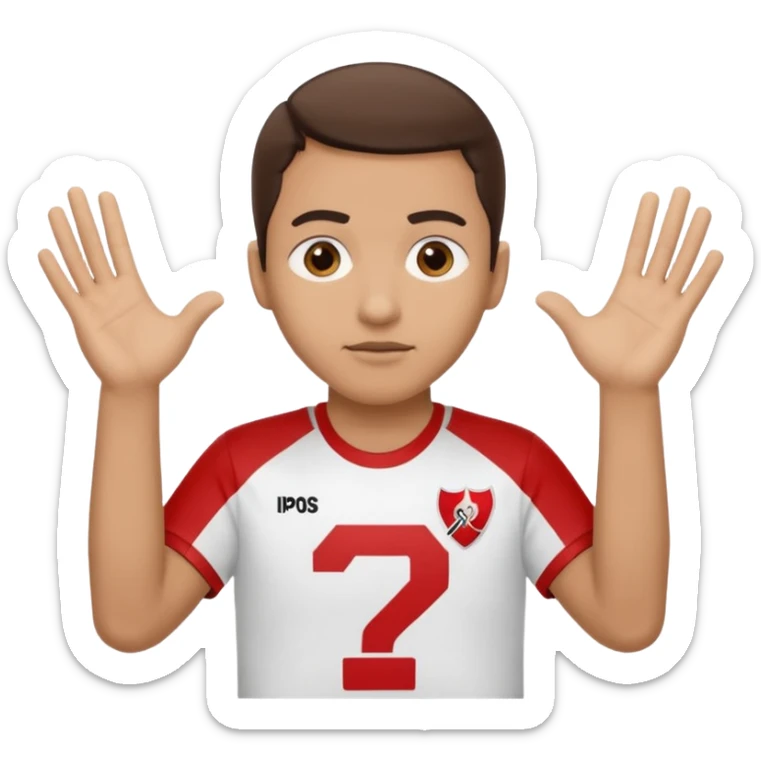 Hace a una persona con la remera de river plate haciendo esto🤷‍♂️ sticker