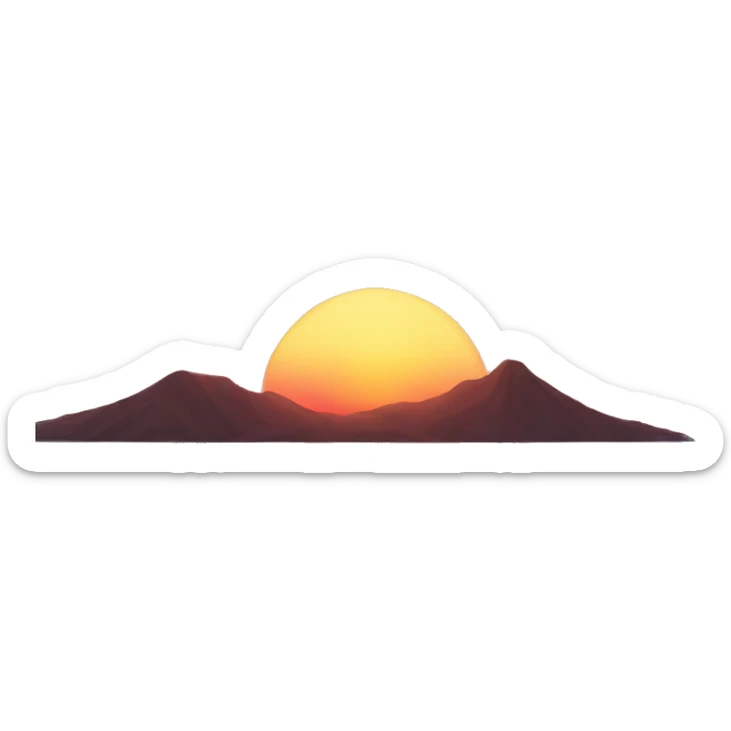 Sunset sticker