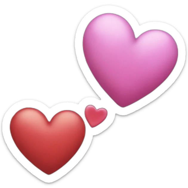 two-hearts sticker
