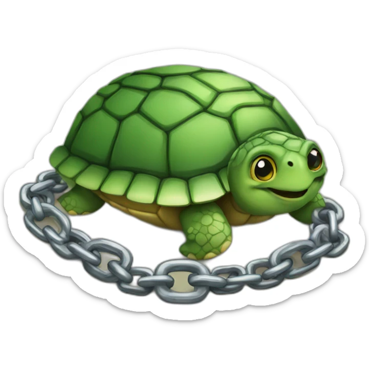A turtle chains sticker