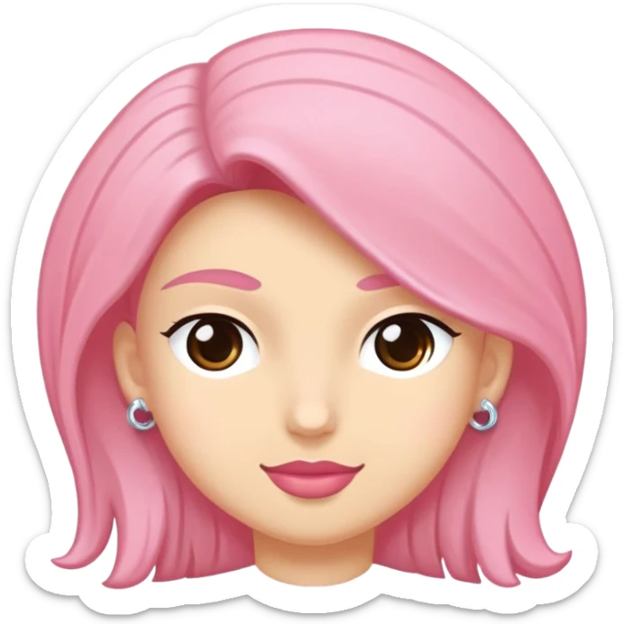 kıvırcık açık kumral saçlı diş telli yanaklı bir lise öğrencisi  sticker