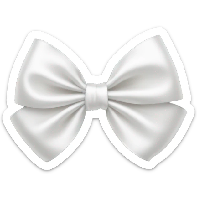 white satin bow sticker