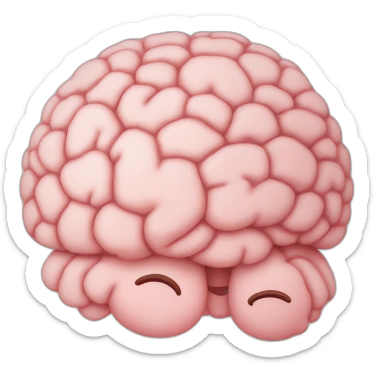 brain sleeping sticker