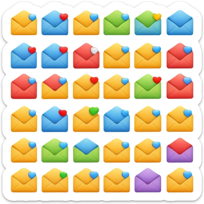Mail emoji set sticker