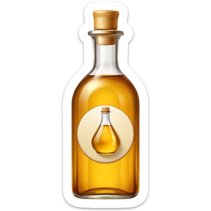 sesame oil emoji - bottle filled with oil  with a label that reads sesame oil sticker
