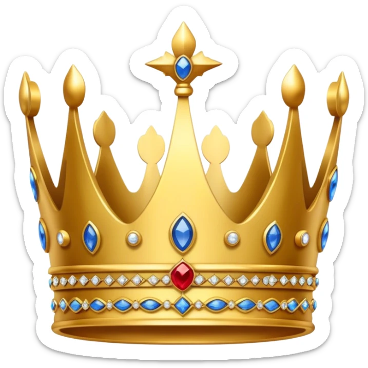 A emoji of the Crown of the King of England, ensure that is as realistic as possible  sticker