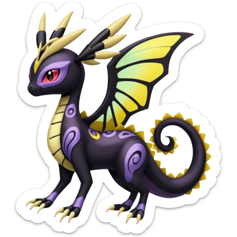 Meloetta-Giratina-Noibat-Pokémon-Fakémon-fusion-hybrid-creature sticker