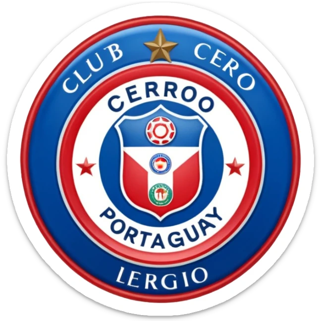 Escudo del club cerro porteño de Paraguay escudo original sticker