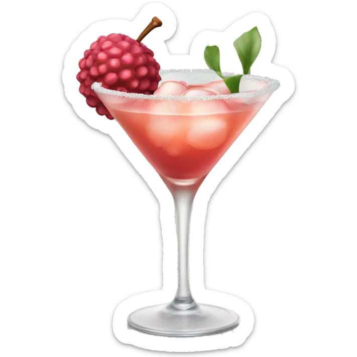 lychee cocktail sticker