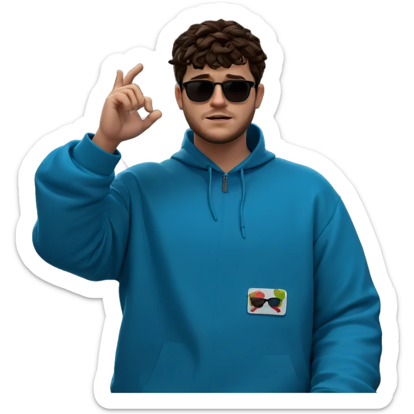 cool guy in sunglasses sticker