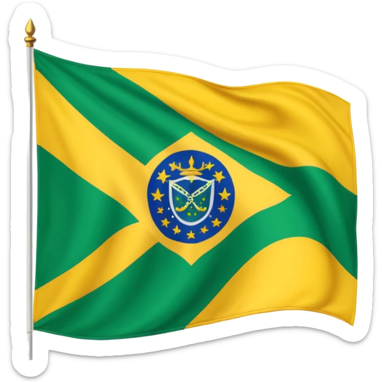 Crie um emoji da bandeira do Imperio do brasil realista estilo a que já existe no WhatsApp do brasil sticker