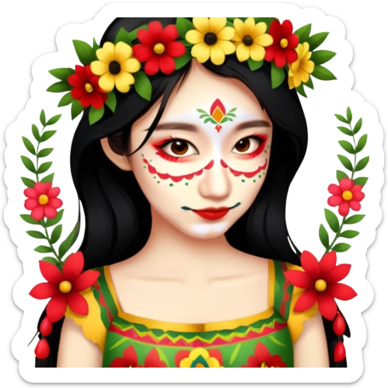 Flower-Crowned Dancer sticker