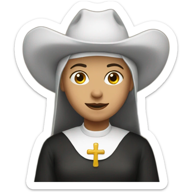 Cowboy Nun sticker