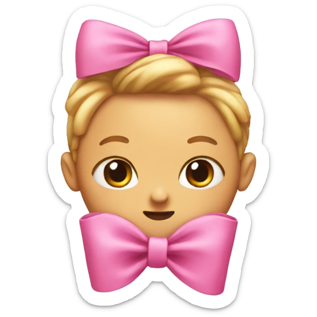 pink bow sticker