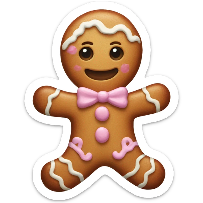 Pastel gingerbread man sticker