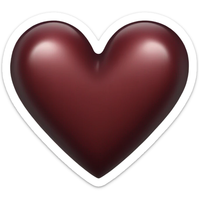 dark red heart sticker