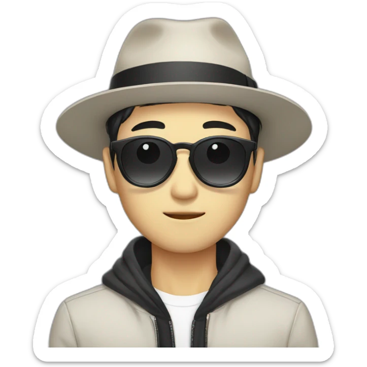 Stylish Korean man sticker