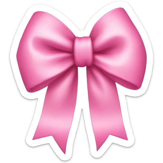 Pink bow sticker