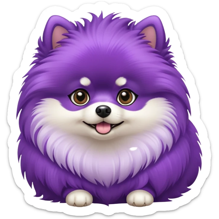 Purple Pomeranian  sticker
