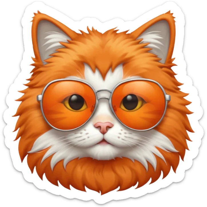Cat with sunglasses sticker