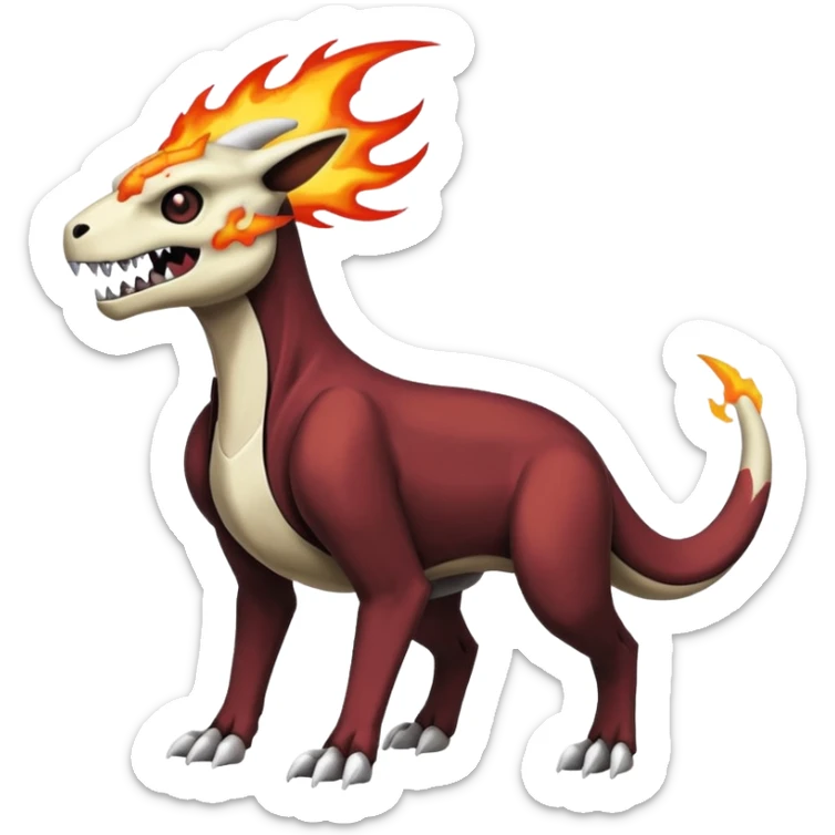 Duskull-Cubone-Houndoom-Marowak-Pokémon-Fakémon-fusion, full body sticker