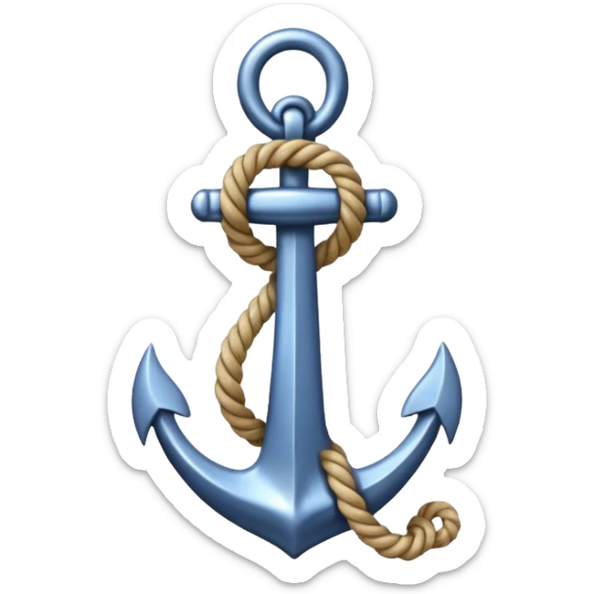 Je veux un emoji encre dans ce style là : ⚓ je veux qu’il représente sentimental par un noeud : 🪢 sticker