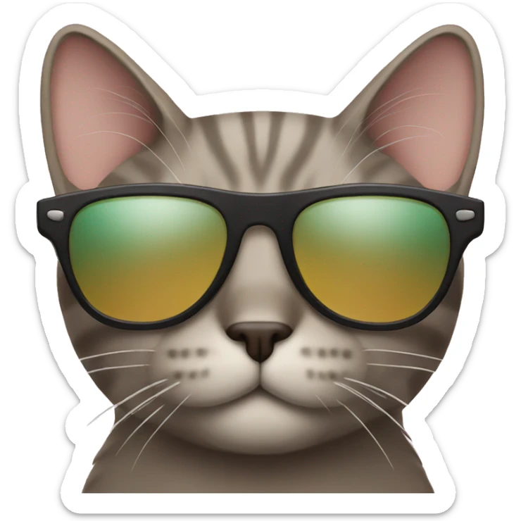 Cat with sunglasses sticker