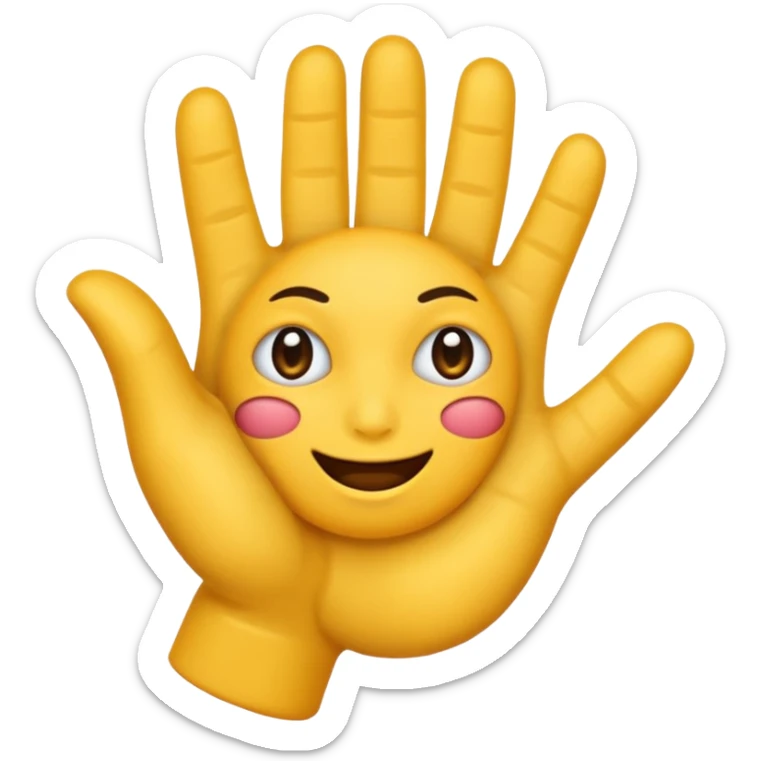 Un emoji qui ce frotte les mains et qui se lèche les babines avec un regard malicieux en coin sticker