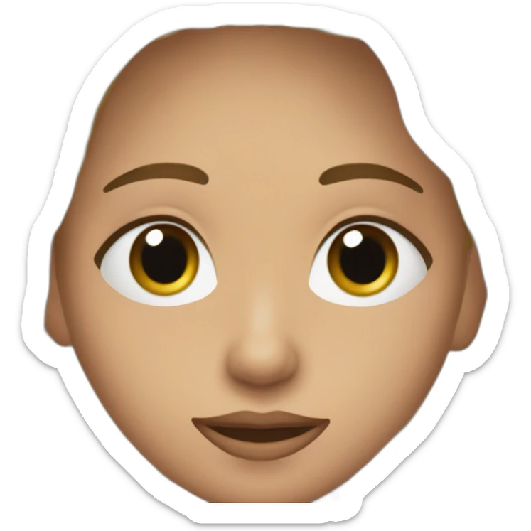 Mujer joven de pelo castaño, pecas en la cara y una camara de fotografía  sticker