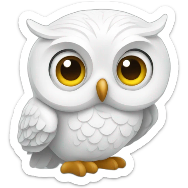 white owl sticker