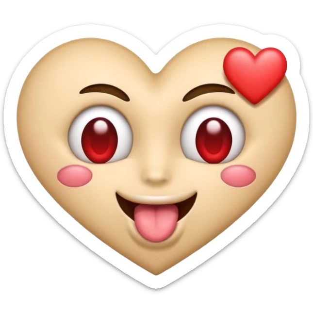 Emoji with heart-shaped eyes, but inside the hearts are dollar signs, and the emoji is sticking out its tongue. sticker
