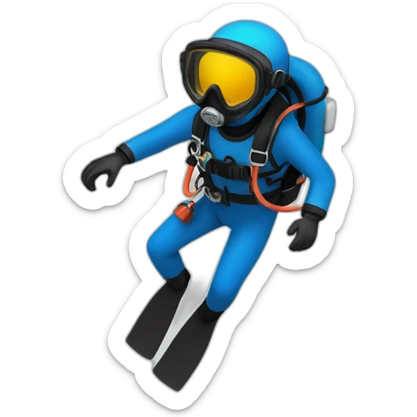 Scuba diver sticker