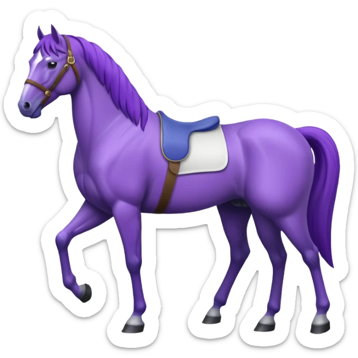 A purple horse sticker