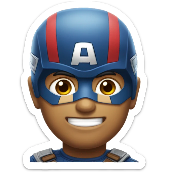 Criar emoji do capitao america fazendo coraçao com as maos sticker