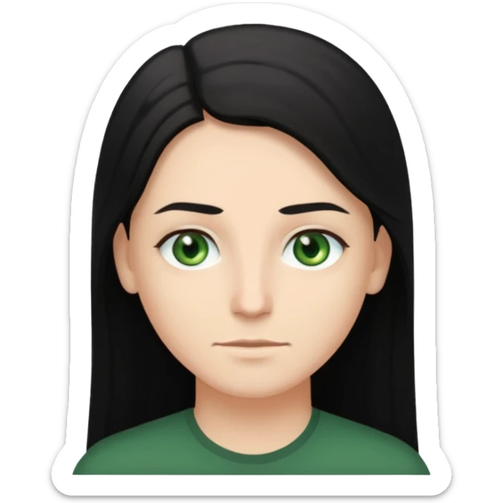 Couple White man with black hair and green eyes. White winan, long light brown hair, “brown eyes” sticker