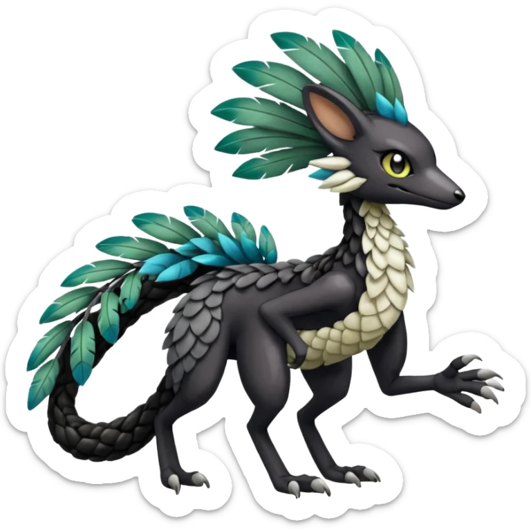 Meloetta-Vernid-Trico-Sergal-Pokémon-Fakémon-fusion-hybrid-creature sticker