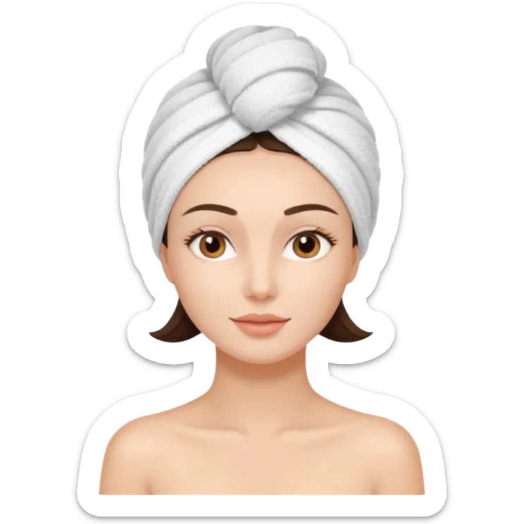 girl brunette getting a facial by a cosmetic esthetician sticker