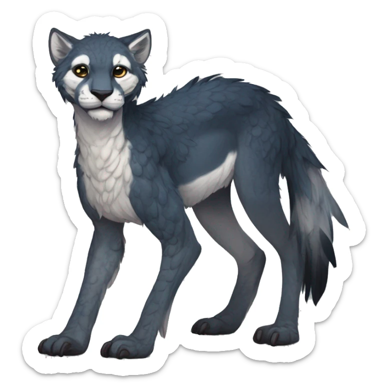 Modern Realistic Rare Fantasy Vernid-Trico-species by LiLaiRa full body sticker