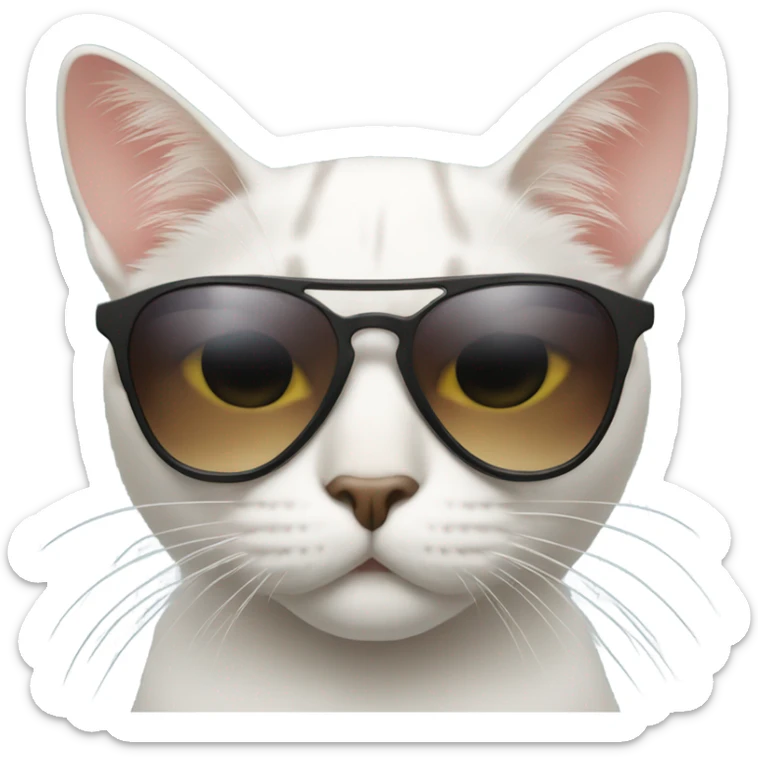 Cat with sunglasses sticker