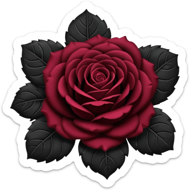 Black rose sticker