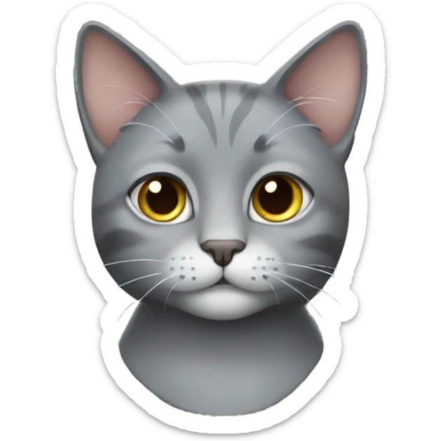 Grey cat sticker