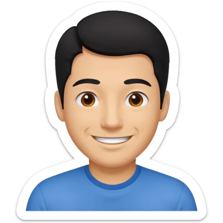 mach mir einen fitness typen der männlichist  mit schwarzen haaren der froh und glücklich ist sticker