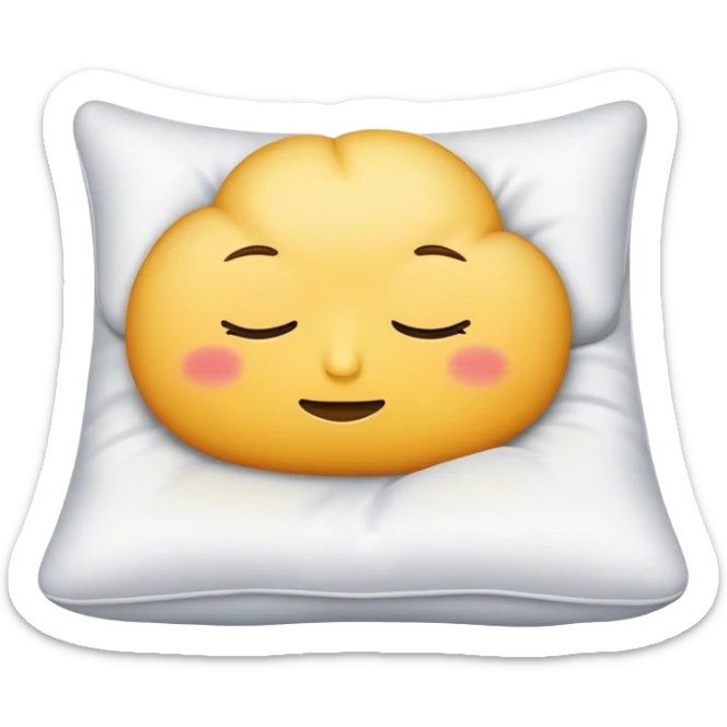 Sleepy pillow sticker