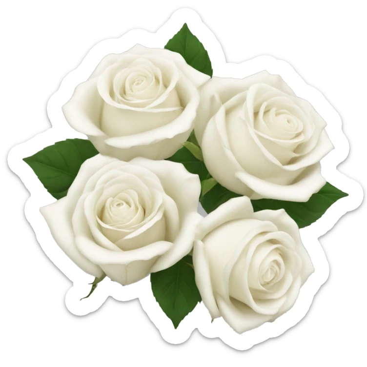 White roses sticker