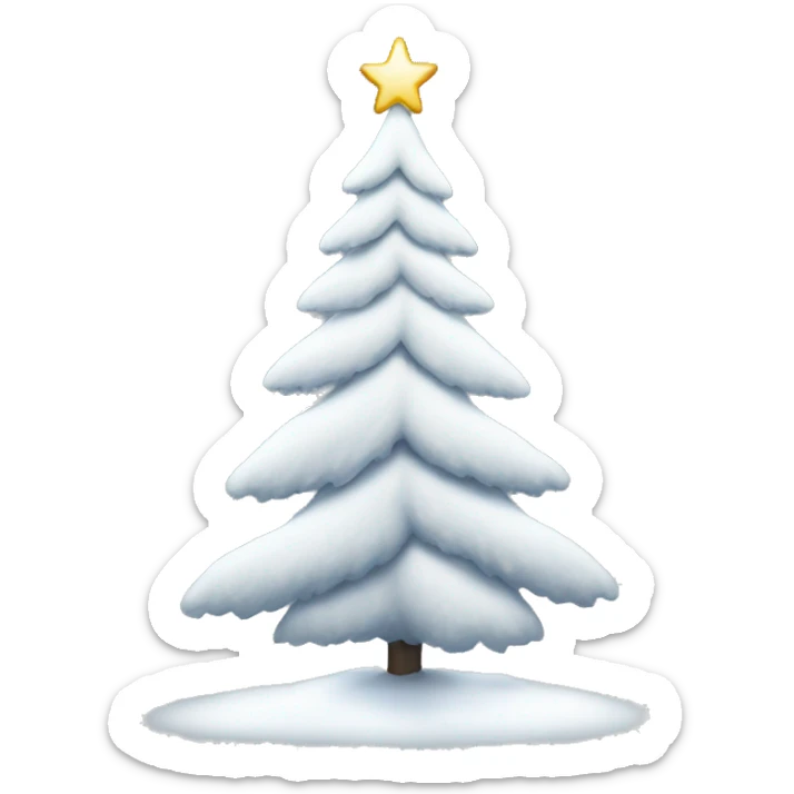 White christmas tree sticker