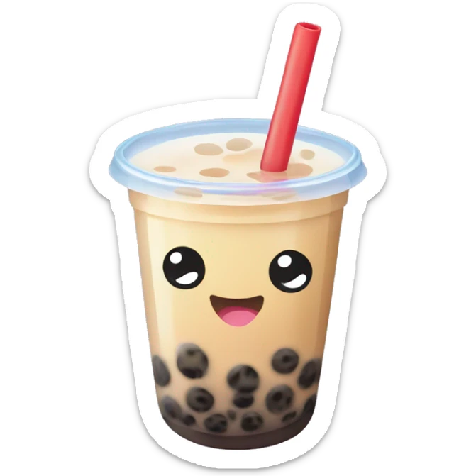 Bubble tea sticker