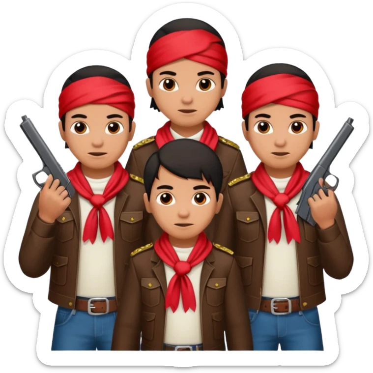 Norteño street gang repping gang signs and guns sticker