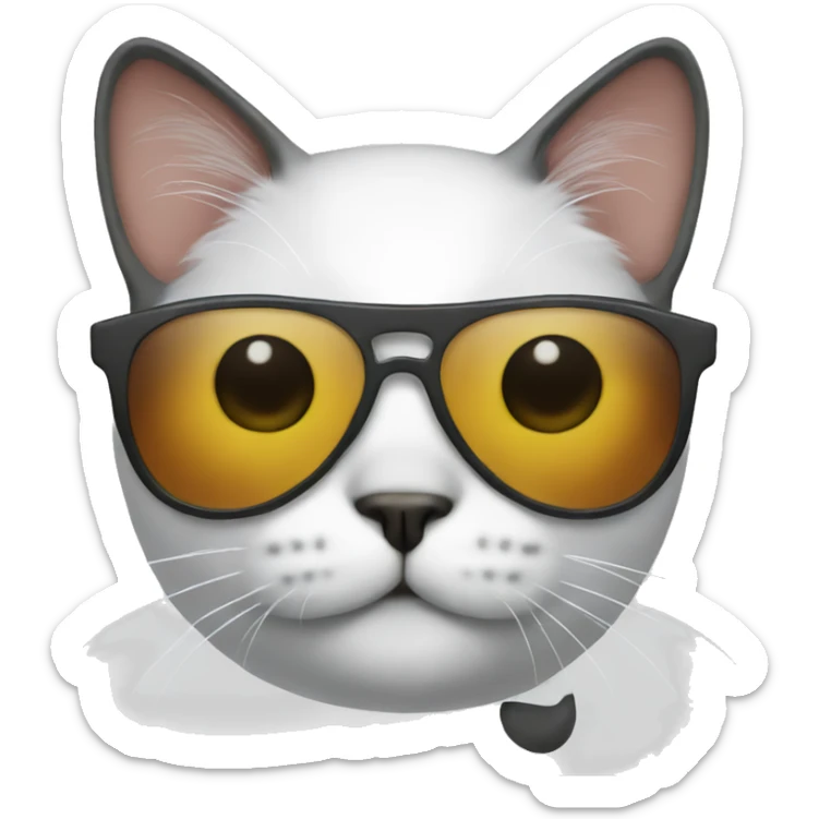 Cat with sunglasses sticker
