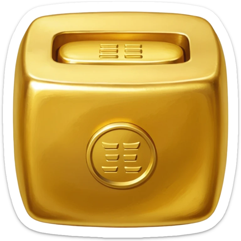 Chinese Yuanbao, gold ingot used as currency in imperial China sticker