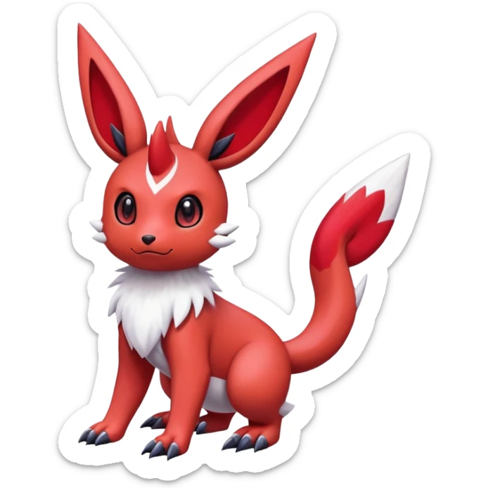  Cute Guilmon-Latias-Umbreon-Fakémon-hybrid-creature (full body)  sticker